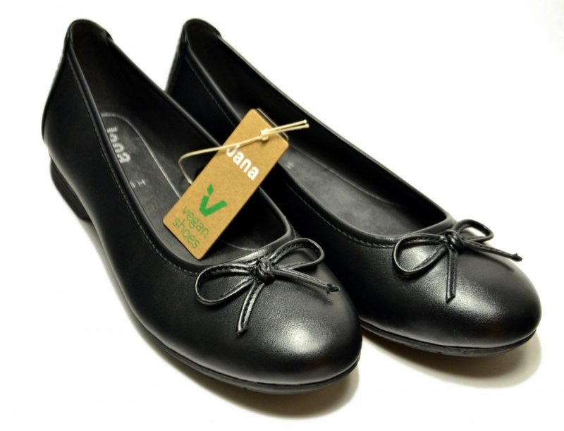 Baleriny damskie 36 JANA 22163 czarne półbuty balerinki