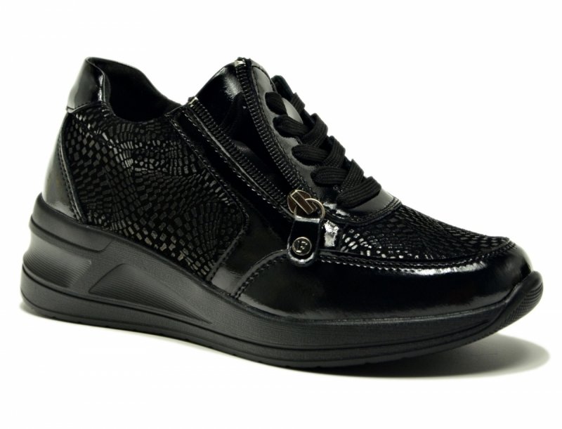 Półbuty sneakersy 40 skóra FILIPPO 6352 czarne skórzane 