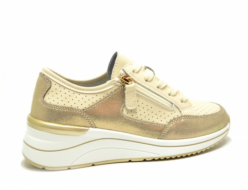 Półbuty sneakersy skóra 37 beżowe SOKOLSKI 391 beż skórzane