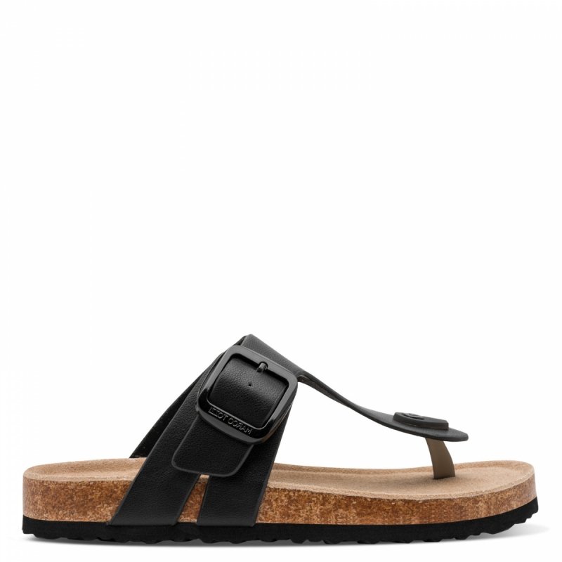 Klapki japonki czarne 36 MARCO TOZZI 27120 płaskie