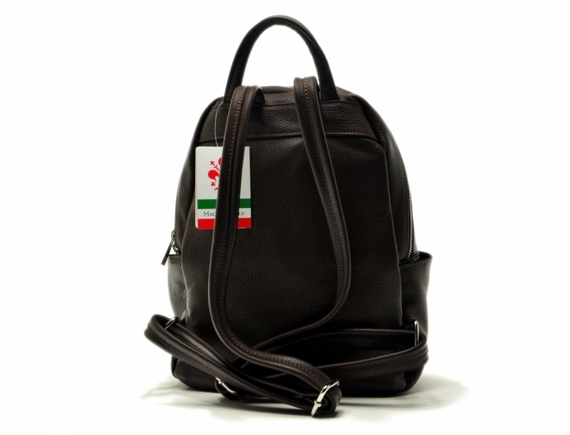 Torebka plecak skóra brązowy skórzany damski MIKO brąz czekolada