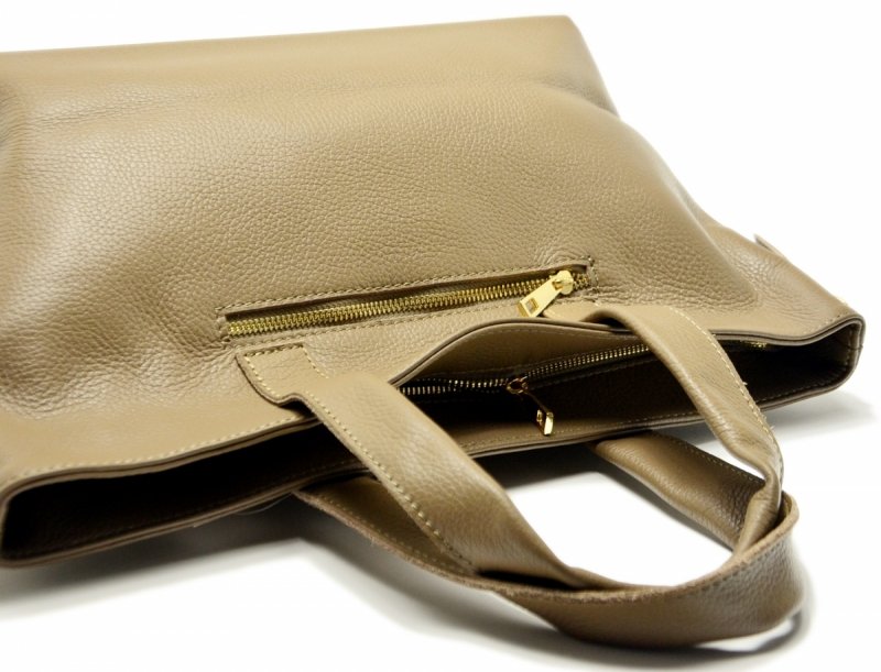 TOREBKA damska skóra taupe skórzana LAURA BIAGGI