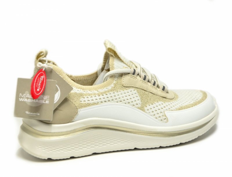 Sneakersy 39 TAMARIS 83727 półbuty białe beżowe
