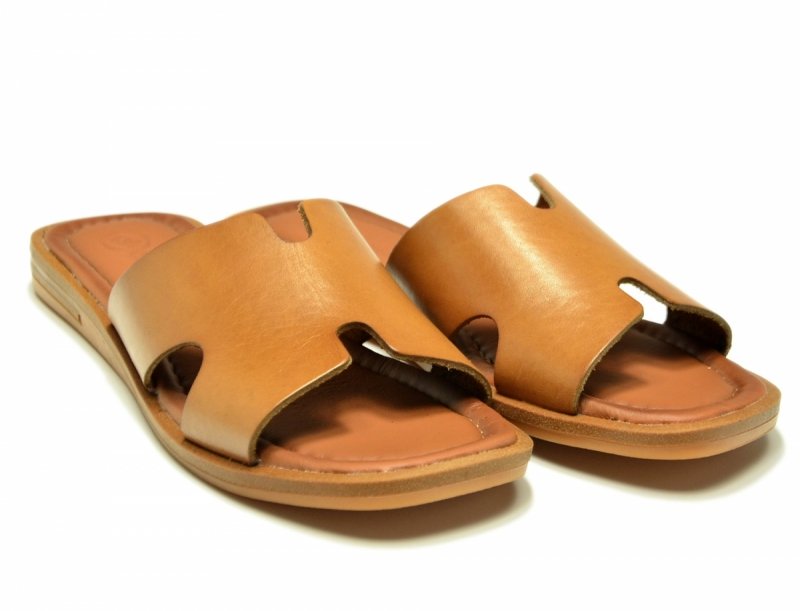 Klapki damskie skóra 38 brązowe 64013 skórzane CAMBELL