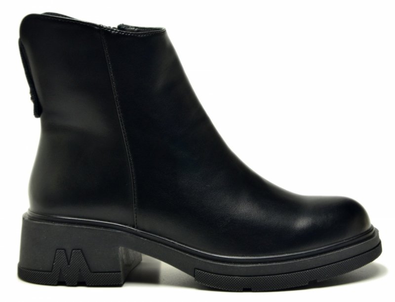 Botki 36 VINCEZA 39956 czarne skóra skórzane damskie płaskie