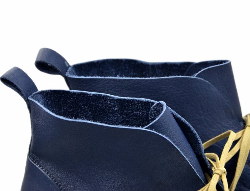 Botki półbuty skóra 39 GRACE granatowe 09232