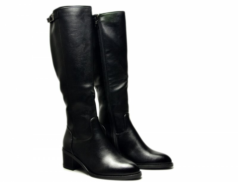 Kozaki 36 VINCEZA 58589 czarne damskie na obcasie