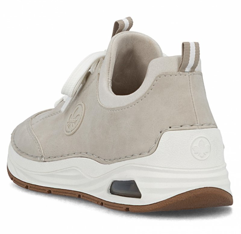 Sneakersy 38 RIEKER 44562 beżowe damskie półbuty beż
