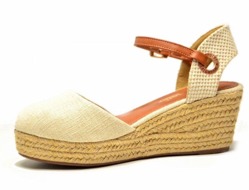 Sandały WRANGLER 37 BELA espadryle beżowe na koturnie