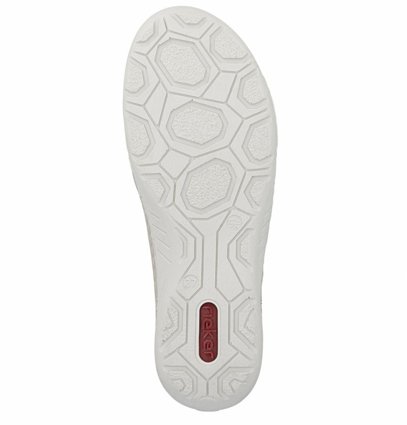 Sneakersy 40 RIEKER 52546 skóra beżowe damskie półbuty beż