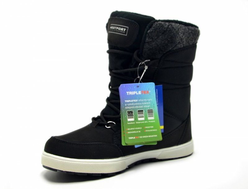 Botki śniegowce 38 WESTPORT 119139 czarne damskie softshell