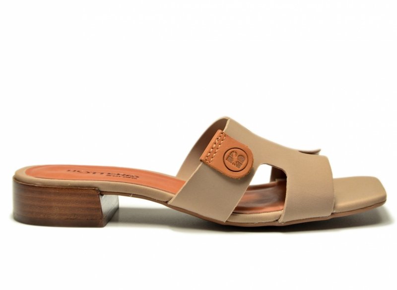 Klapki beżowe nude 38 BOTTERO lycra skóra 375803 beż