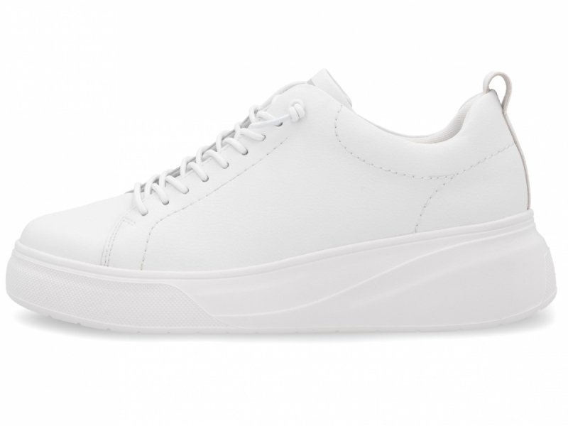 Półbuty sneakersy 41 RIEKER W2301 białe skóra damskie skórzane