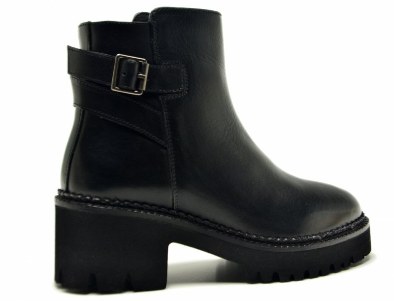 Botki 36 skóra czarne skórzane 865 damskie JORGE OLIVEIRA