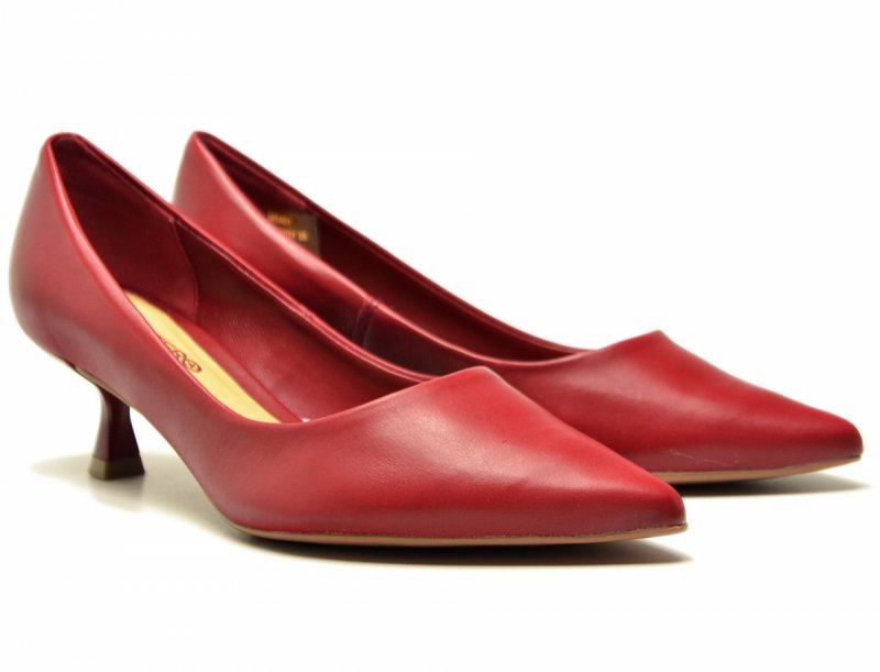 Czółenka 40 kaczuszki BOTTERO 365401 skóra bordowe skórzane bordo