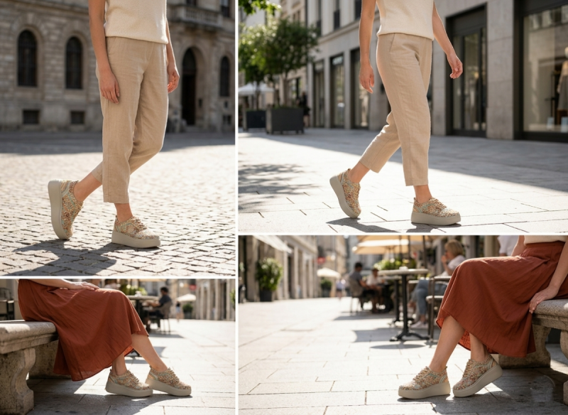 Sneakersy kolorowe 40 FILIPPO 7799 półbuty beżowe turkusowe