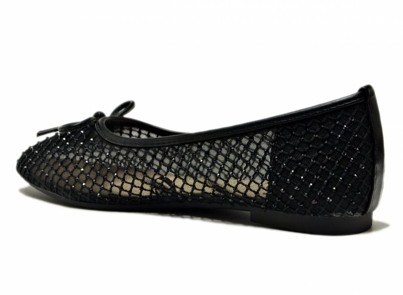 Baleriny 38 czarne VINCEZA 62270 kryształki półbuty