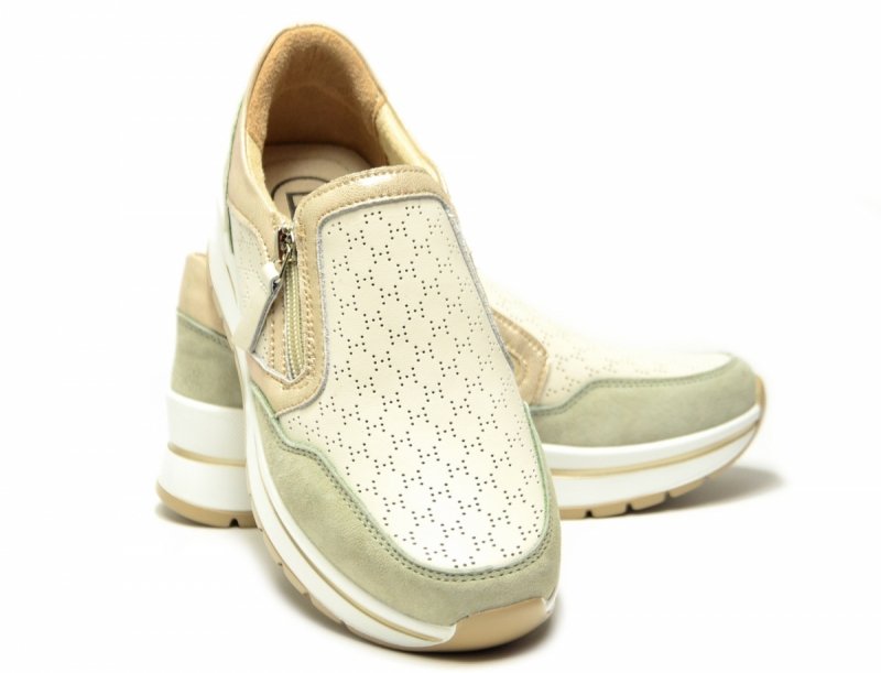 Półbuty sneakersy 39 skóra FILIPPO 6777 beżowe skórzane beż