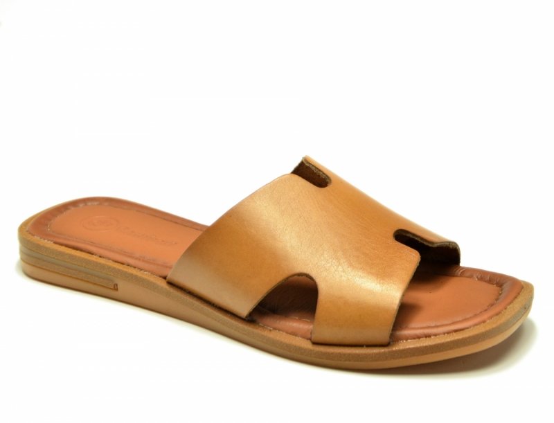 Klapki damskie skóra 37 brązowe 64013 skórzane CAMBELL