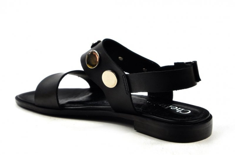 Sandałki skórzane Chebello 38 czarne 2013 sandały skóra