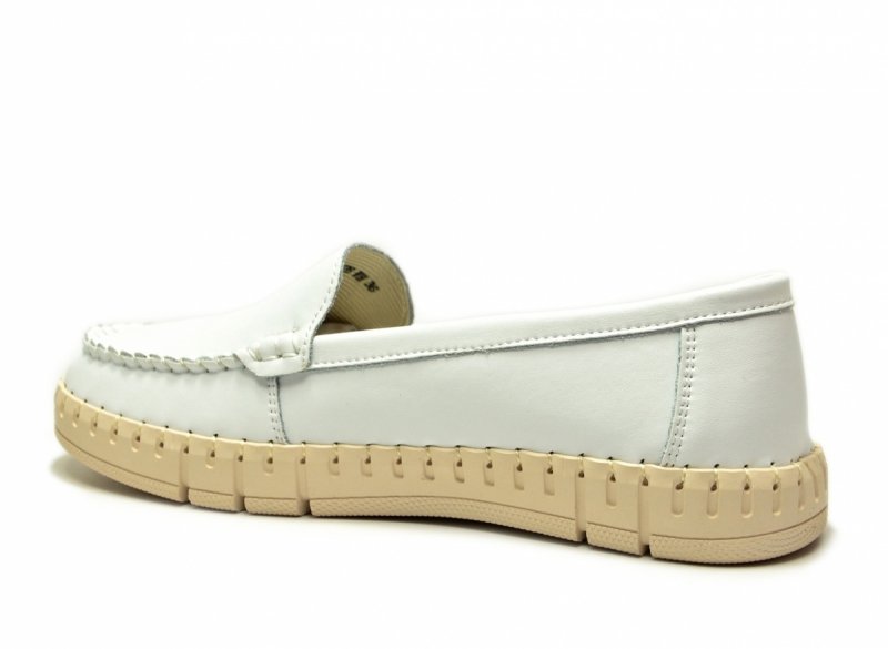Mokasyny białe 37 skóra półbuty FILIPPO 7527 skórzane 
