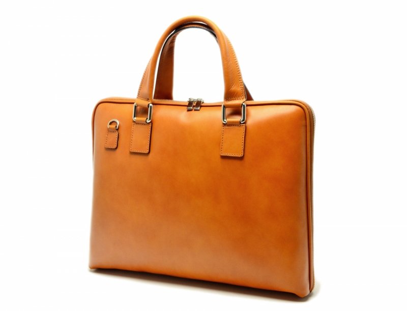 TOREBKA aktówka MIKO skóra camel skórzana