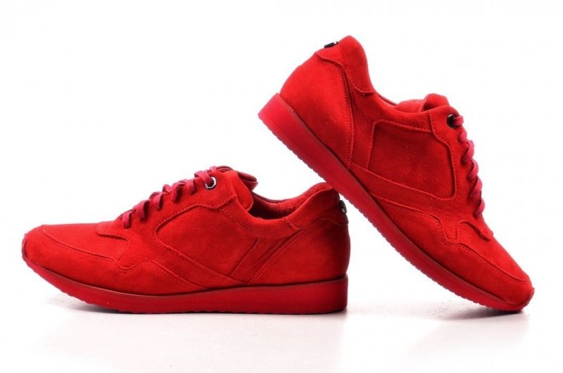 Półbuty 35 tenisówki OLEKSY 2681 skóra czerwone Hit