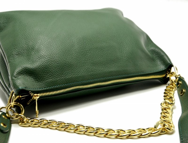 TOREBKA listonoszka skóra zielona MIKO skórzana