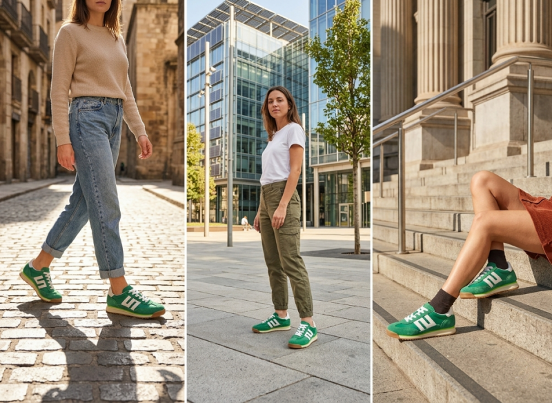 Sneakersy zielone 36 skóra FILIPPO 7686 skórzane półbuty