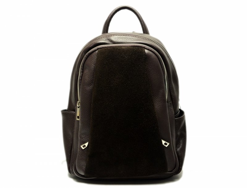 Torebka plecak skóra brązowy skórzany damski MIKO brąz czekolada