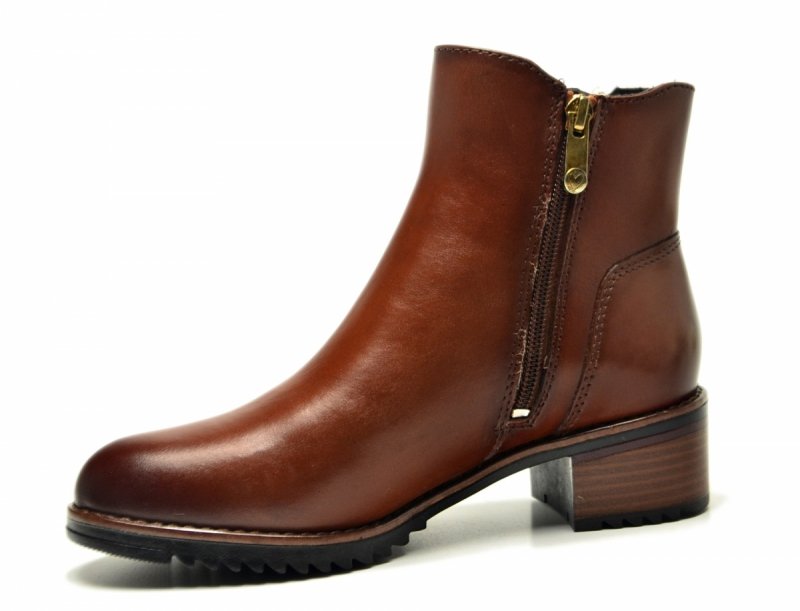 Botki 39 MARCO TOZZI skóra 25376 brązowe skórzane brąz