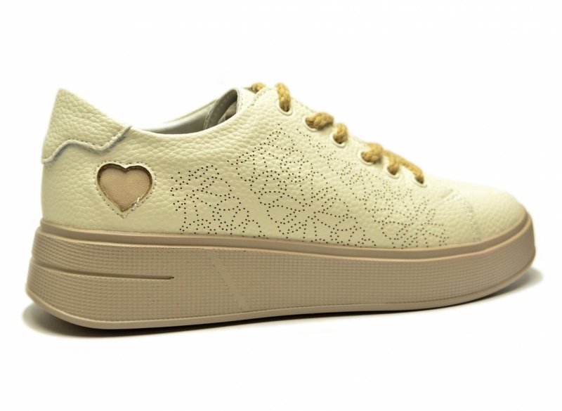 Sneakersy beżowe 40 skóra FILIPPO 6701 skórzane beż półbuty