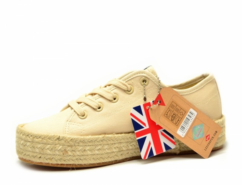 Półbuty espadryle 36 trampki LEE COOPER beżowe 3215 beż
