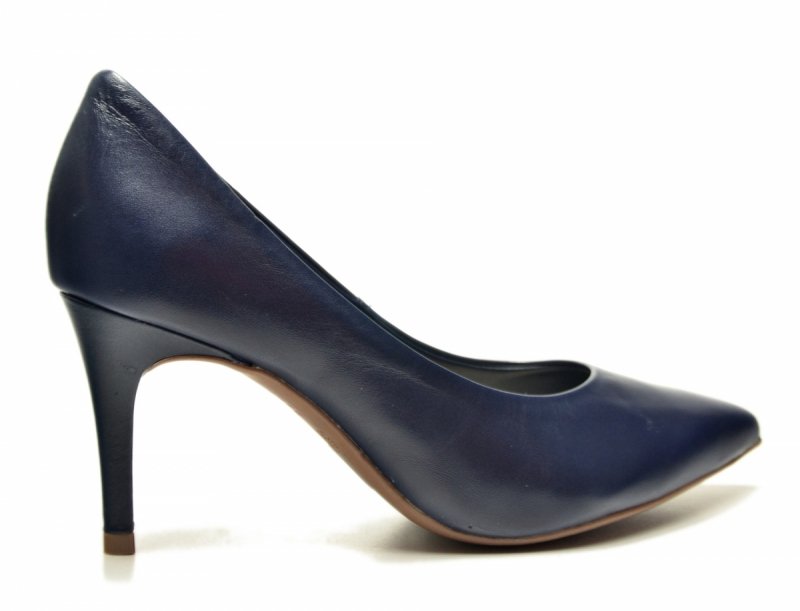 Czółenka 36 szpilki BOTTERO skóra granatowe sórzane granat