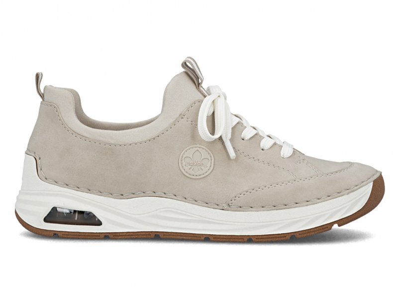 Sneakersy 39 RIEKER 44562 beżowe damskie półbuty beż