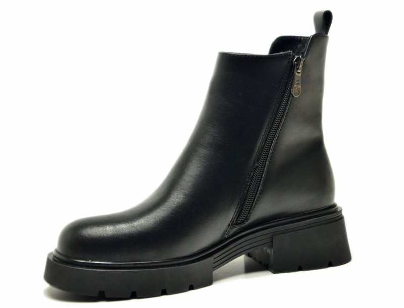 Botki 41 skóra FILIPPO 7185 czarne skórzane damskie 