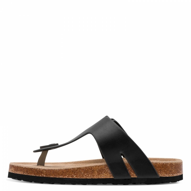 Klapki japonki czarne 36 MARCO TOZZI 27120 płaskie