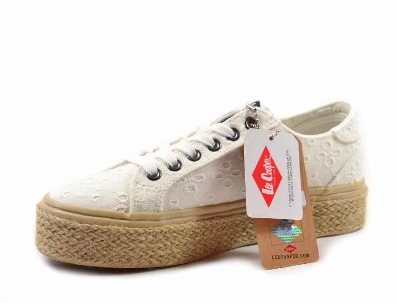 Trampki espadryle 40 LEE COOPER białe 2425 półbuty