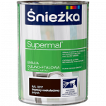 Śnieżka Olejna BRĄZ-OWY CZEKOLADOWY RAL8017 brązowa 0,8L Supermal farba olejno-ftalowa drewna metalu emalia połysk