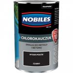 Chlorokauczuk 0,9L CZARNY Nobiles farba metalu betonu emalia czarna stali żeliwa