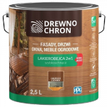 Drewnochron 2w1 Lakierobejca ORZECH CIEMNY 2,5L do drewna szybkoschnąca wodna wewnętrzna zewnętrzna podbitki altanki