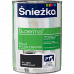 Śnieżka Olejna CZARNY RAL9005 czarna 0,8L Supermal farba olejno-ftalowa drewna metalu emalia połysk