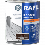 Radach 0,75L BRĄZ-OWY Czekoladowy RAL8017 PÓŁMAT farba na dach Rafil  ocynk stal aluminium 