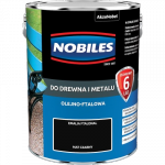 Nobiles olejna 5L CZARNY MAT czarna Ftalonal farba olejno-ftalowa drewna metalu betonu emalia