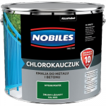 Chlorokauczuk 10L RAL6002 ZIELONY LIŚCIASTY Nobiles farba do metalu betonu stali żeliwa