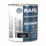 Rafil Chlorokauczuk 0,75L Czarny Głęboki RAL9005 czarna farba metalu betonu emalia chlorokauczukowa