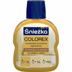 Śnieżka Colorex Pigment 100ml orzech jasny 63 barwnik do farby barwienia kolorowania