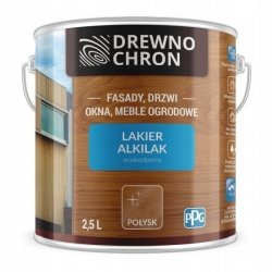 Drewnochron Lakier Alkilak POŁYSK 2,5L Domalux Wodoodporny ftalowy zewnętrzny