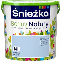 Śnieżka Barwy Natury 2,5L Wiosenny Deszczyk 141 mat farba do wnętrz ścian sufitów emulsja