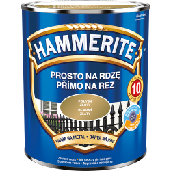 Hammerite Na Rdzę 0,7L ZŁOTY POŁYSK hamerite farba szybkoschnąca antykorozyjna gruntoemalia